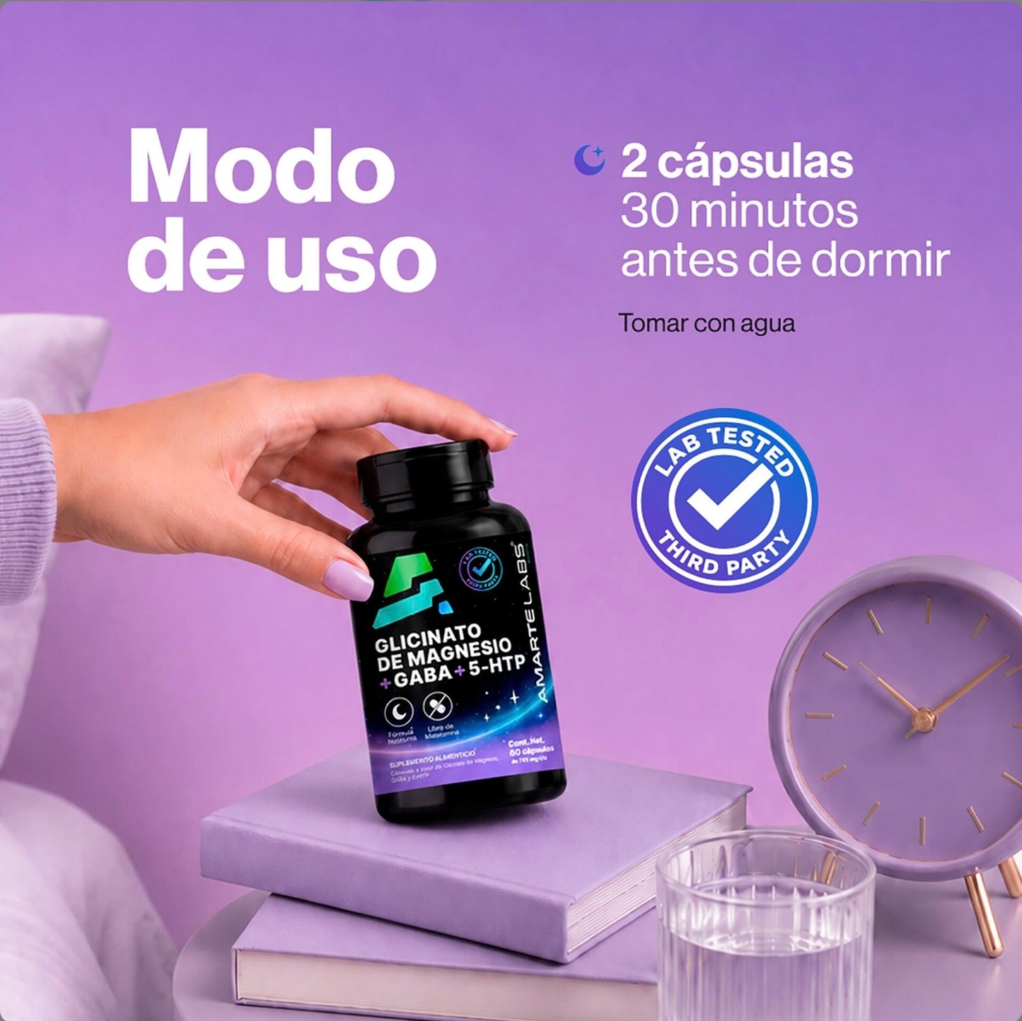 Glicinato De Magnesio + GABA + 5-HTP
