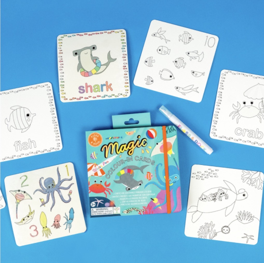 Tarjetas mágicas de agua que cambian de color – Océano