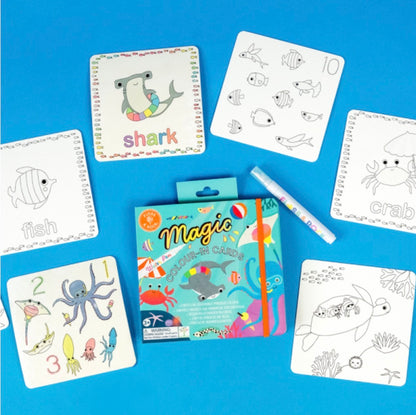 Tarjetas mágicas de agua que cambian de color – Océano