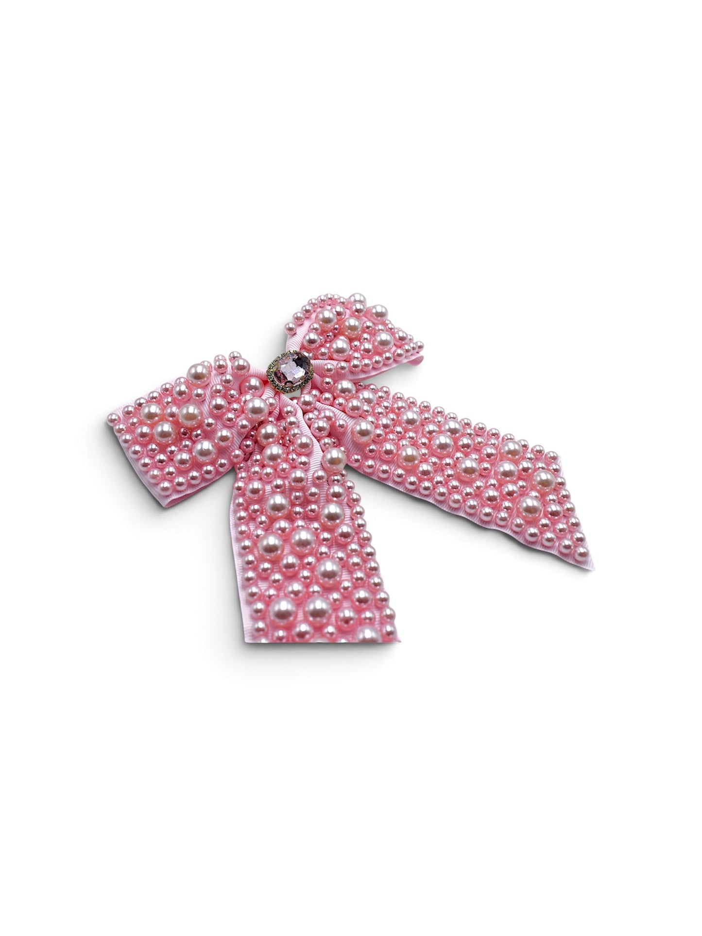 Moño Perlas Pink